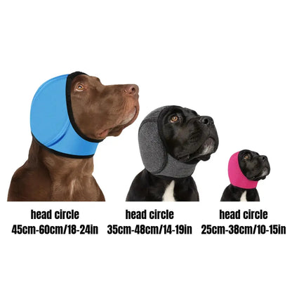 Dog Ear Protector Earmuffs Bandana for Noise Reduction and Hearing Protection Breathable Soft Material 
