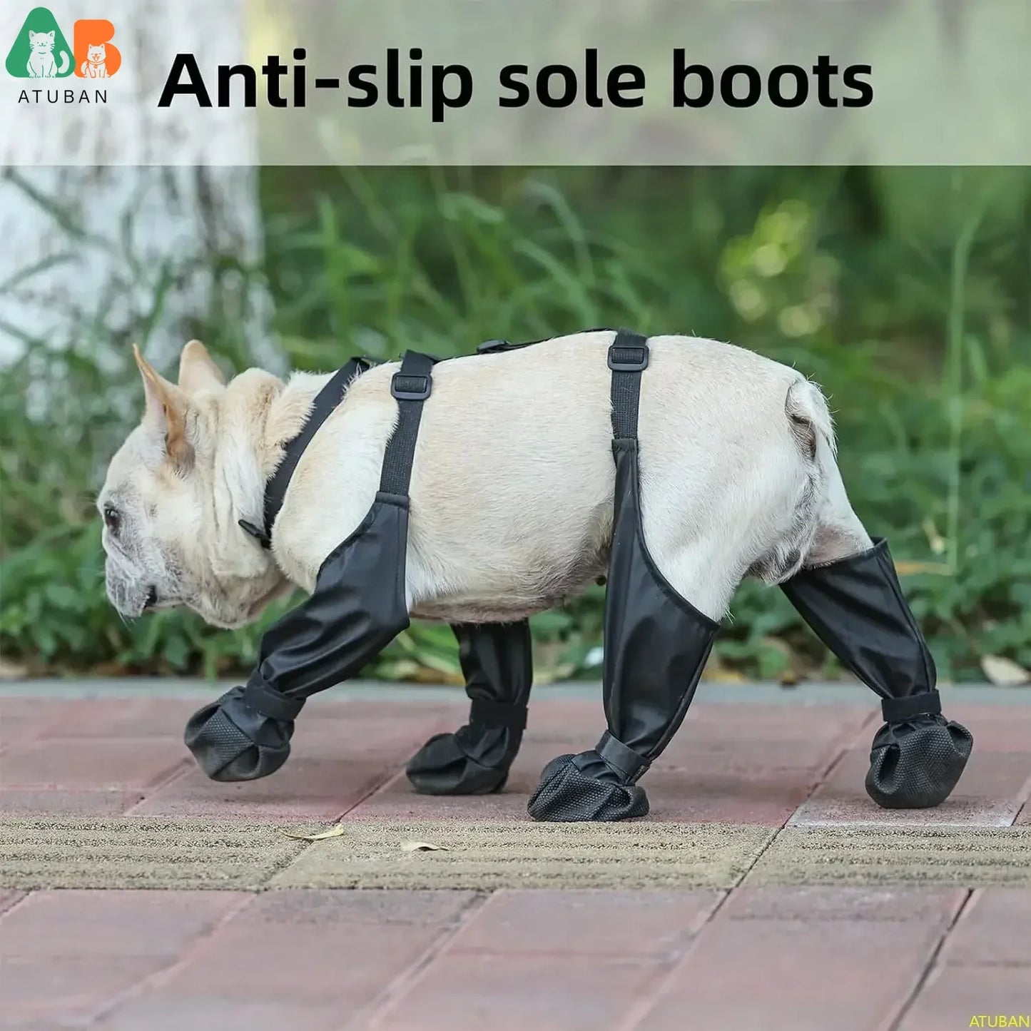 Waterproof Dog Boots Anti-Slip Dog Shoes,Pet Paw Protector, Dirty Proof and Anti Fall Dog Outdoor Walking Running