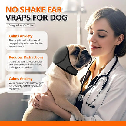 Dog Ear Protector Earmuffs Bandana for Noise Reduction and Hearing Protection Breathable Soft Material 