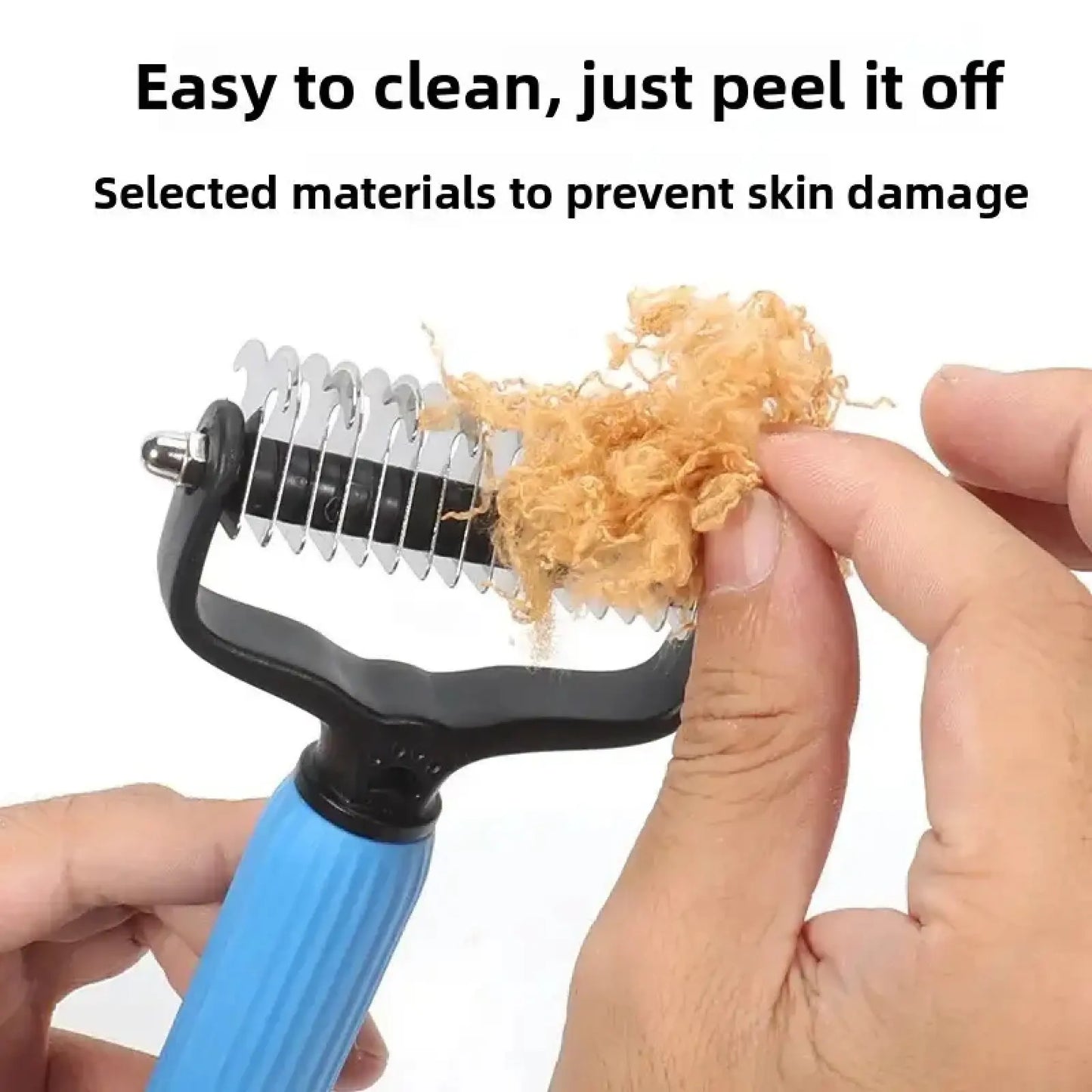 Pet Grooming De-shedding Tool, Matt Removal Detangling Comb for Dogs, Stainless Steel Double-Sided Design, Shedding Removal and Practical Daily Dog Coat Maintenance Supplies.