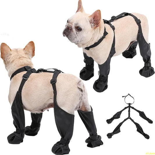 Waterproof Dog Boots Anti-Slip Dog Shoes,Pet Paw Protector, Dirty Proof and Anti Fall Dog Outdoor Walking Running