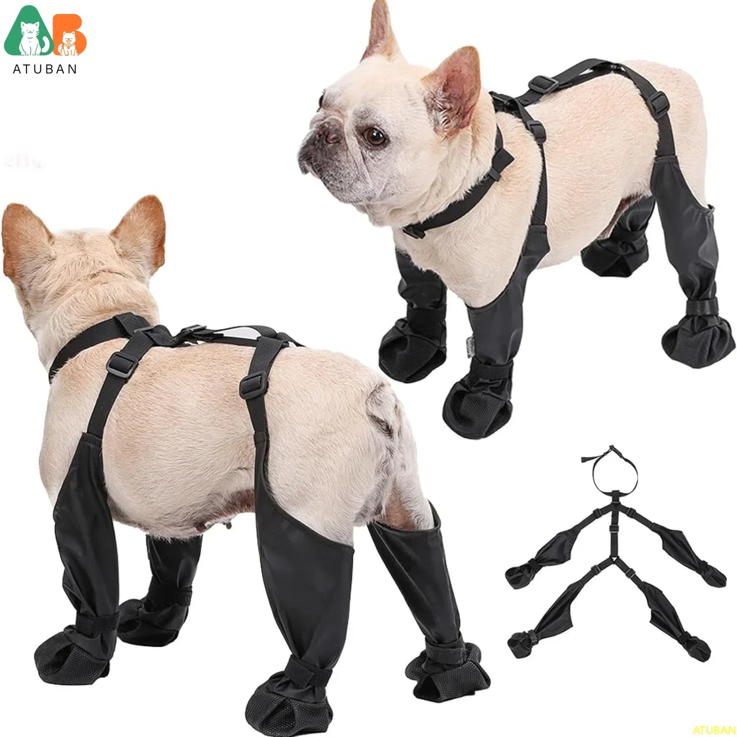 Waterproof Dog Boots Anti-Slip Dog Shoes,Pet Paw Protector, Dirty Proof and Anti Fall Dog Outdoor Walking Running