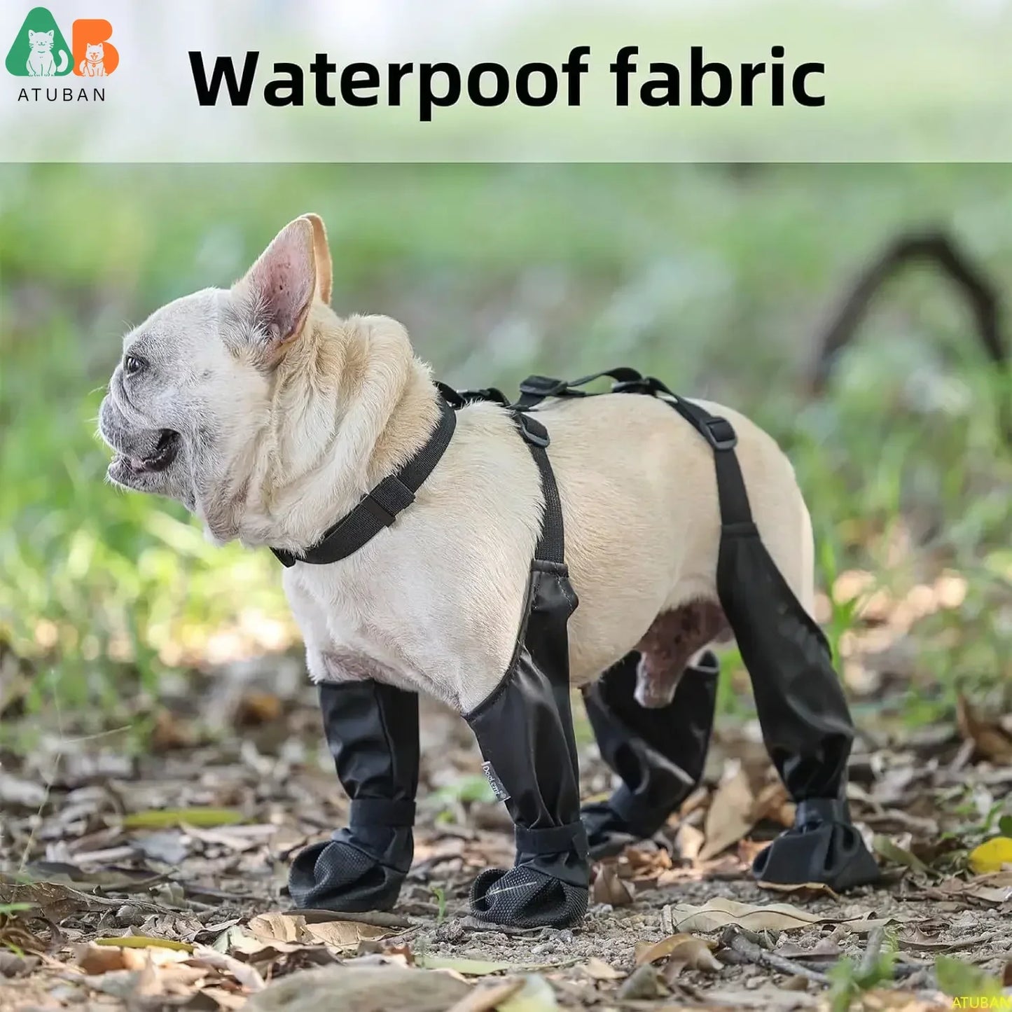 Waterproof Dog Boots Anti-Slip Dog Shoes,Pet Paw Protector, Dirty Proof and Anti Fall Dog Outdoor Walking Running