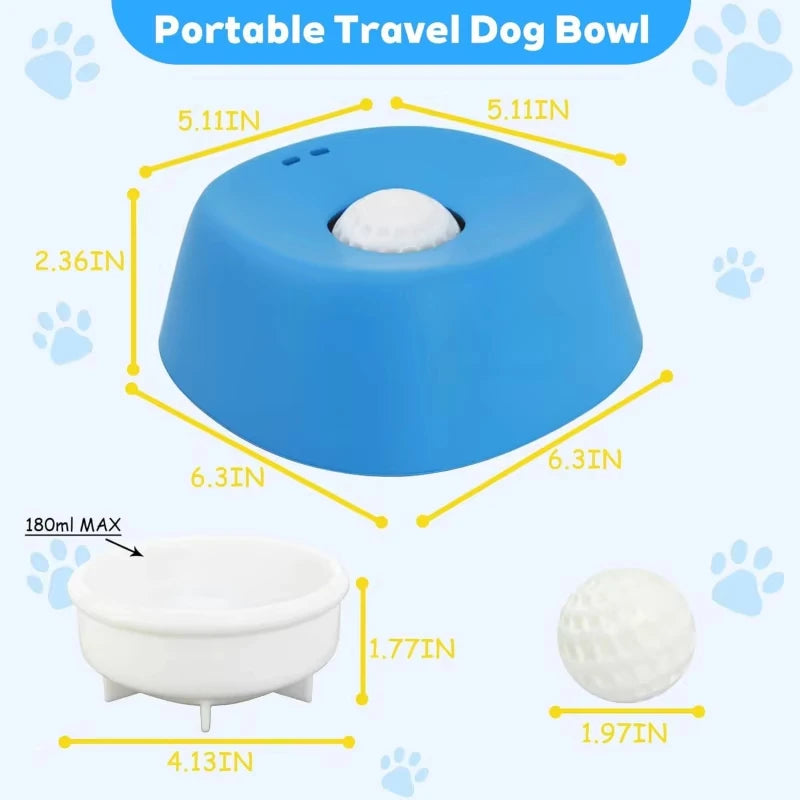 Dog Slow Feeder Bowls Anti-Slip Ball-Shaped Dog Licking Bowl for Healthy Eating Non-Slip and Anti-Chokin