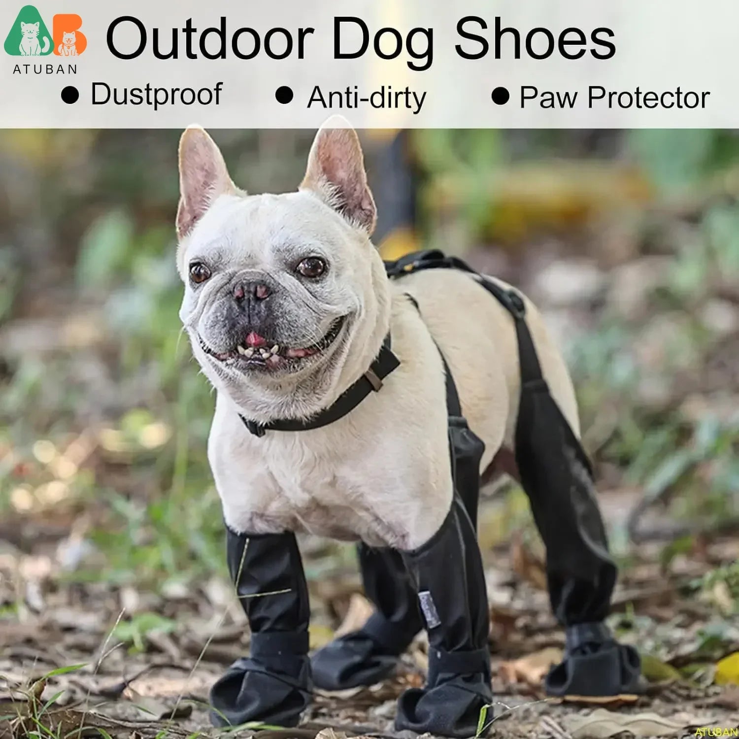 Waterproof Dog Boots Anti-Slip Dog Shoes,Pet Paw Protector, Dirty Proof and Anti Fall Dog Outdoor Walking Running