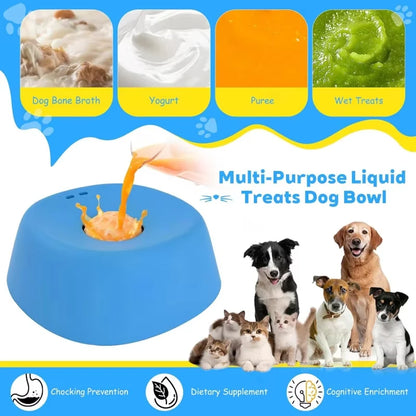 Dog Slow Feeder Bowls Anti-Slip Ball-Shaped Dog Licking Bowl for Healthy Eating Non-Slip and Anti-Chokin
