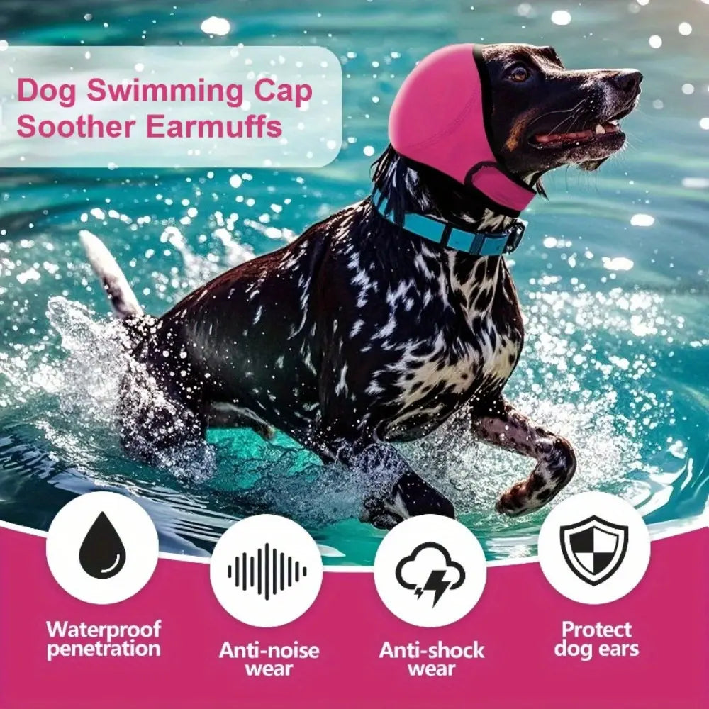 Dog Ear Protector Earmuffs Bandana for Noise Reduction and Hearing Protection Breathable Soft Material 